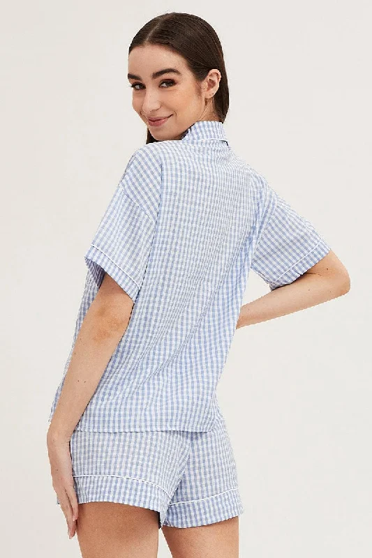 check-contrast-piping-pajamas-set-short-sleeve-nw2251k-84sb