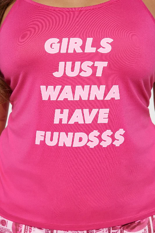 girls-just-wanna-have-funds-pj-short-set-fuchsia