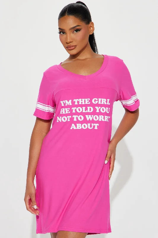 I'm That Girl PJ Sleep Shirt - Hot Pink