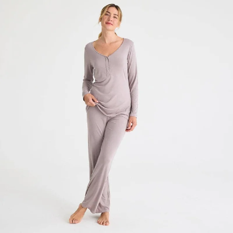 women's dovetail modal magnetic signature long sleeve pajama set