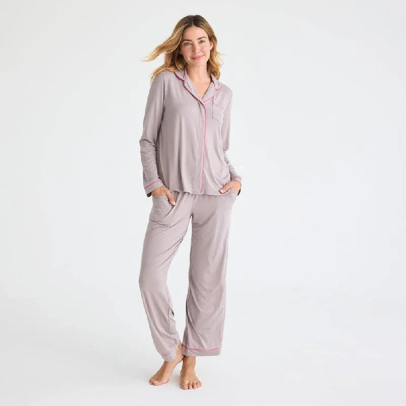 women's dovetail modal magnetic classic with a twist long sleeve pajama set