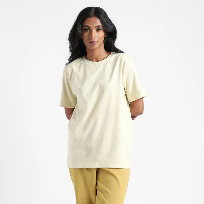 Organic Cotton T-Shirt for Women | Natural Dyed | Turmeric Yellow