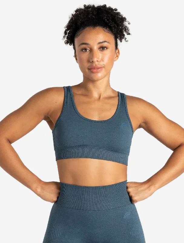 ADAPT 2.0 Seamless Sports Bra - Petrol Blue