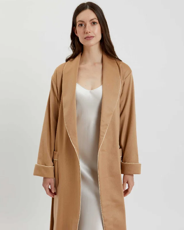 Women's Cashmere Robe - Camel