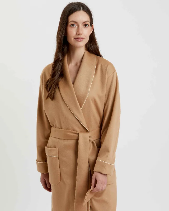 Women's Cashmere Robe - Camel