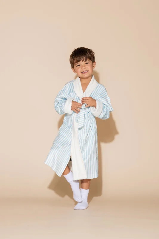 Blue Stripes Kids Robe