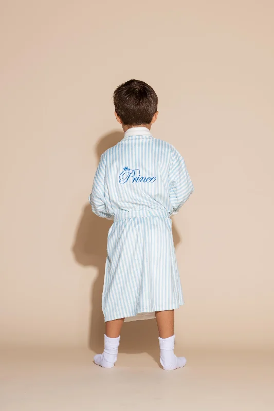 Blue Stripes w/ Prince Kids Robe