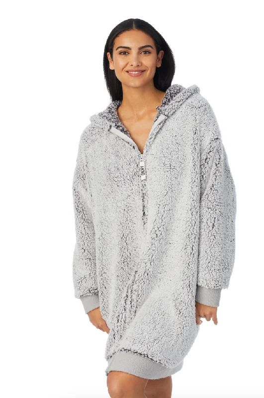 DKNY | Hooded Zip Robe | Grey