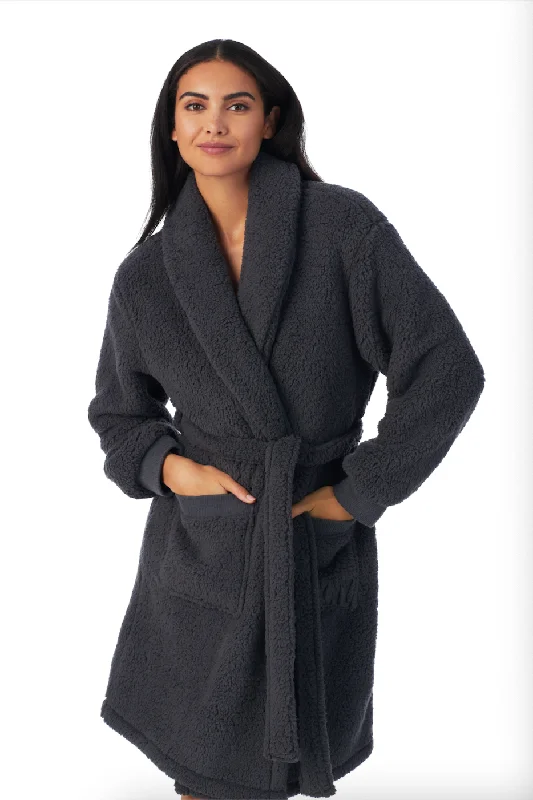 DKNY | Sherpa Robe | Forged Iron