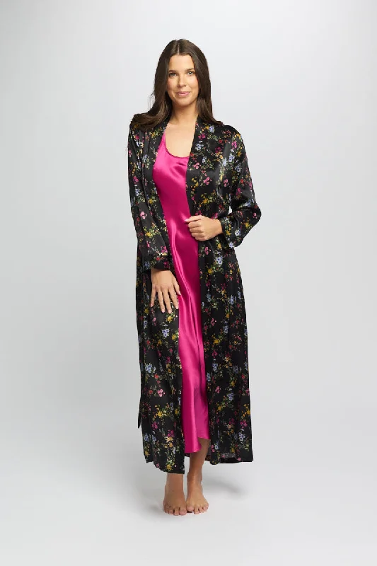 Love & Lustre - Long  Silk Robe | Midnight Garden