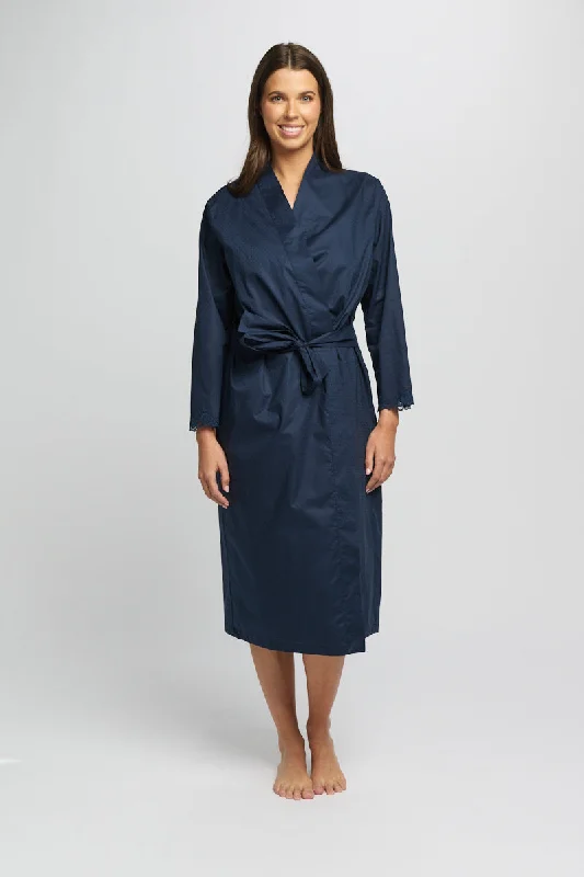 Love & Lustre - Cotton Spot Robe | Navy