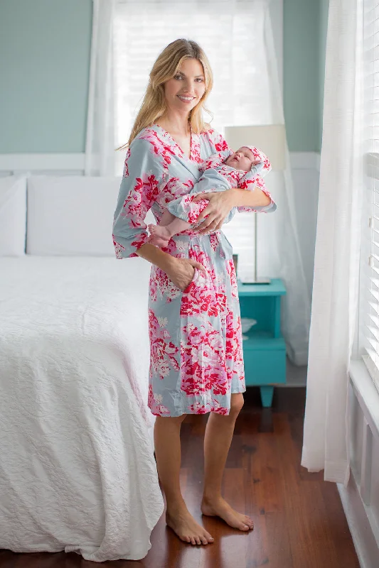 Mae Robe & Swaddle Blanket & Hat Set