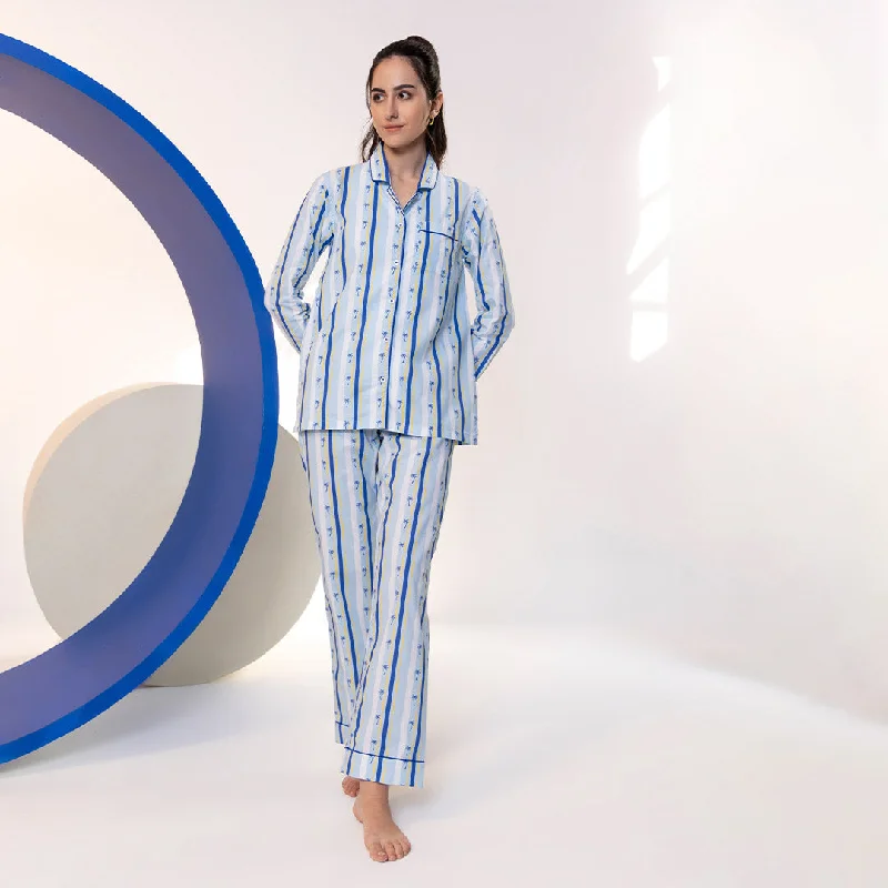 midnight-palms-cotton-notched-collar-pyjama-set