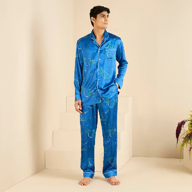 midnight-stardust-satin-notched-pyjama-set